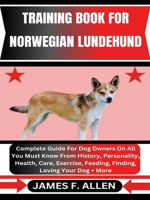 cover image of TRAINING BOOK FOR NORWEGIAN LUNDEHUND